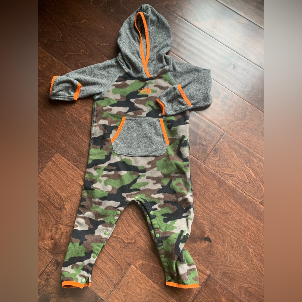 The North Face Camo Baby Onesie